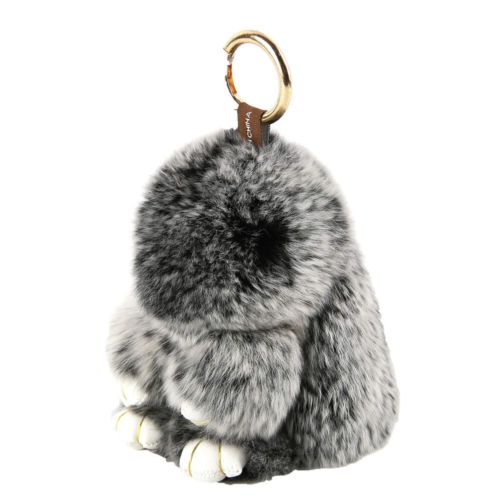 6392 Bunny Stuffed Animal Plush Toy Rabbit Fur Keychain Fluffy Soft Cute